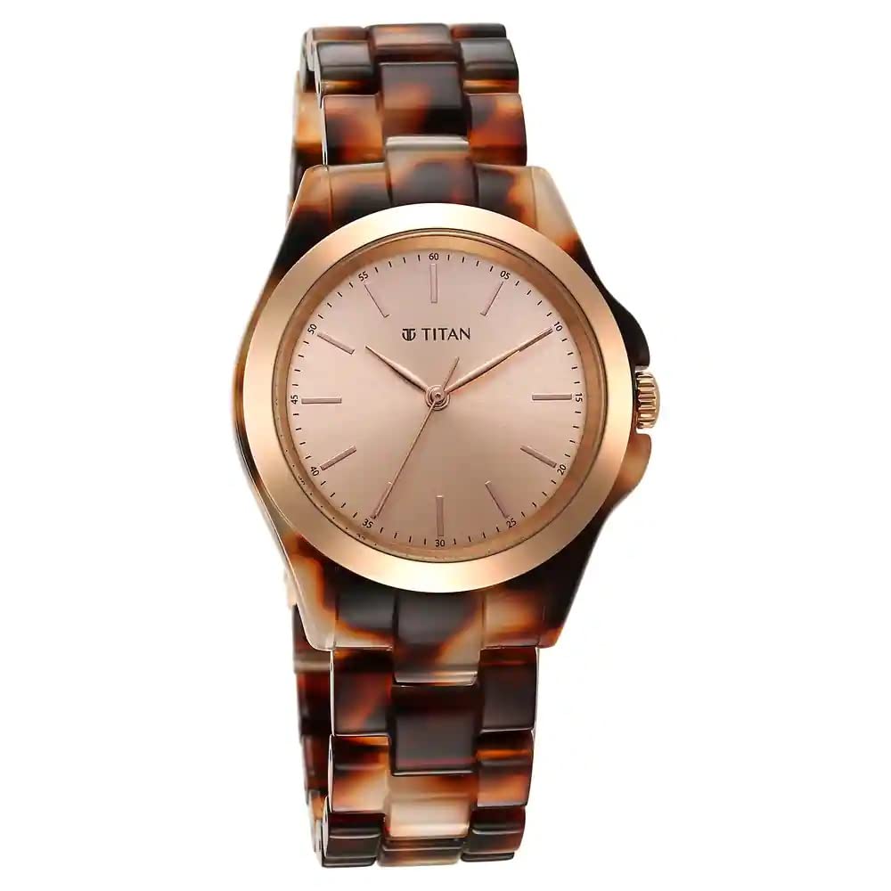 Titan Fashion Acetate Rose Gold Dial Analog Metal & Acetate Strap Watch for Women-NS95205KP01 (B0BYD3XZQJ) Amazon Price History, Amazon Price Tracker