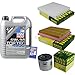 Produktbild QR-PARTS 69365786 Filter Set Inspektionspaket 5 Liter Liqui Moly Motoröl Top Tec 4600 5W-30 MANN-FILTER Innenraumfilter Luftfilter Ölfilter
