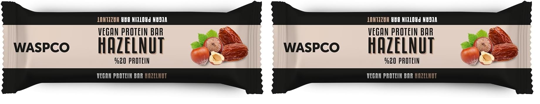 Waspco Vegan Fındıklı Protein Bar 40g 2li paket