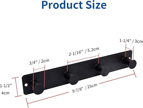 Miniatura 10 de Perchero para colgar en la pared, ganchos blancos adhesivos y tornillos, ganchos de puerta de acero inoxidable para colgar sombrero, toallas, ropa,