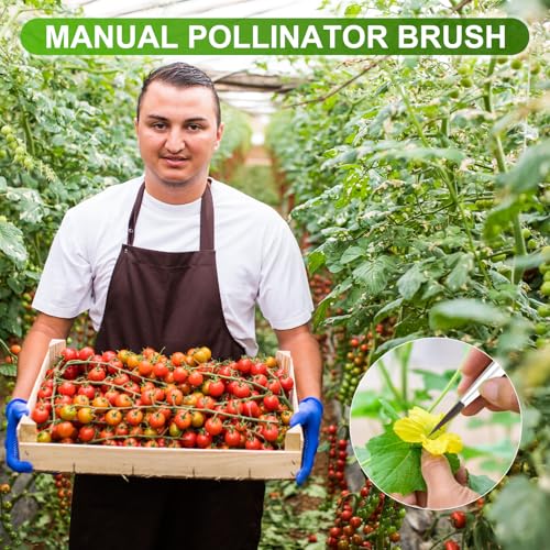 M METERXITY 10-Pack Cepillo Polinizador Manual de Madera miniatura 5