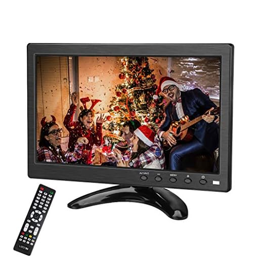 10.1 inch 1366 x 768 LCD HDMI Monitor Portable Small CCTV Display with HDMI VGA BNC AV Input Audio Video Port for Home Security Camera PC DVD DVR CCD Computer Raspberry Pi etc Extend Screen Kenowa