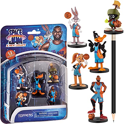 P.M.I. Space Jam Pencil Toppers | Collect All 13 Looney Tunes Toys Figures | Small Toys from Space Jam: A New Legacy | Space Jam Party Supplies | Made