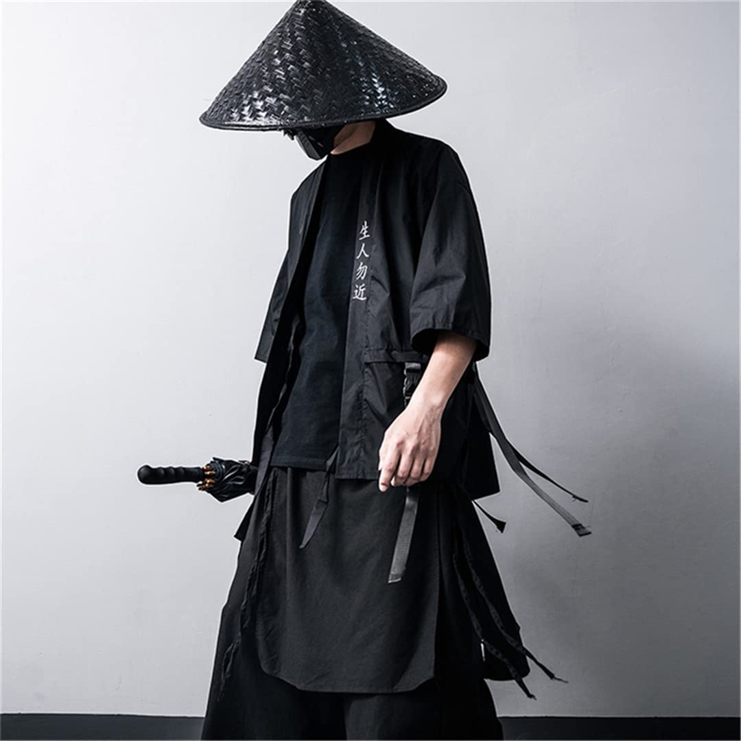 メンズウェア Samurai Amazon.com: Summer Men's Haori Cardigan Kimono Shirt Samurai