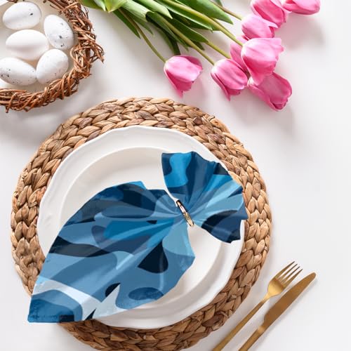 Servilletas de Tela Camuflaje Azul Set x6 50.5x50.5 cm miniatura 4