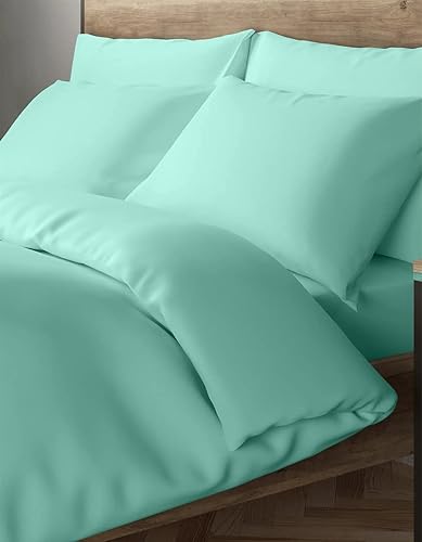 Ropulance Bedding Juego de sábanas de algodón de 4 piezas con sábana encimera de 19 pulgadas de profundidad y 2 fundas de almohada, 600 amenazas,