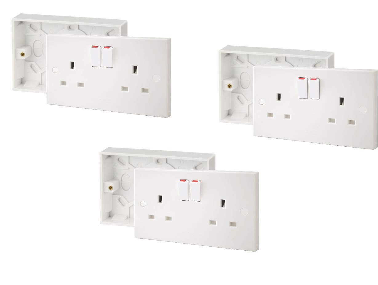 Axiom 13a Single One Gang Switched Socket And Premium Single