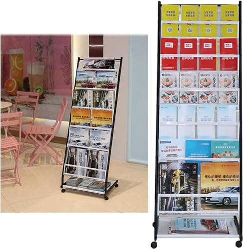Tasche: design accattivante in stile, facile da visualizzare e leggere. Dispone di ripiani e pannello inferiore sufficientemente grandi for visualizzare circa 2 manuali in formato A4 fianco a fianco.