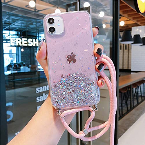 Cordon chaîne lanière iPhone XR étoiles coque évite les chutes