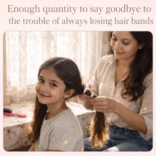 Image of Rubber Band for Hair Hair Ties for Women Hair Ties for Girls Ponytail Hair Band Ponytail Holder Hair Rubber Band for Women Stylish Hair Accessories for Kids Girls Baby Girl (Multicolor - Pack of 200)