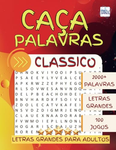 Caça Palavras Classico: Portuguese Puzzle Game – Letras Grandes | Livro em português com 100 Jogos & + de 2000 palavras | Grande Formato 21 x 29,7 cm ... e Viagens (Portuguese Edition) | MEV Games