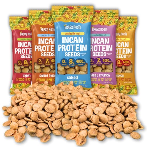 Brass Roots Organic Incan Protein Seeds - 1 oz Variety Pack (One of Each) High Protein, School Safe, Nut Free, High Omega 3, Supports Gut Health, Good Source of Fiber, Shark Tank (5 Total)