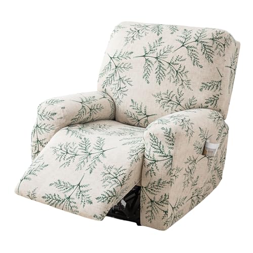 Image of Eco-Ancheng Recliner Slipcovers 4-Pieces Lazyboy Recliner Covers Recliner Couch Covers Recliner Chair Cover Non Slip Reclining Slipcovers with Storage Pockets Furniture Protector for Living Room,14