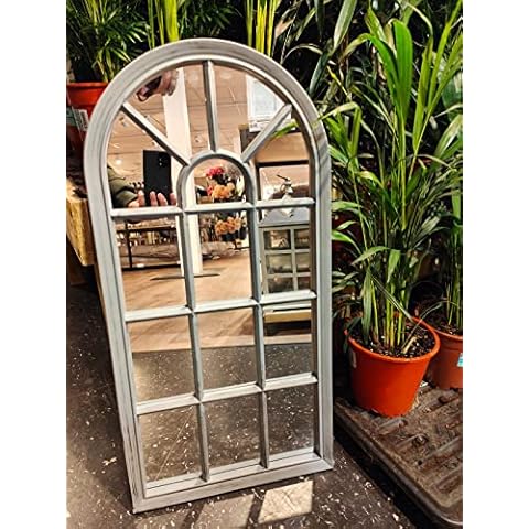 Biznest Rustic Arched Window Style Mirror Cover