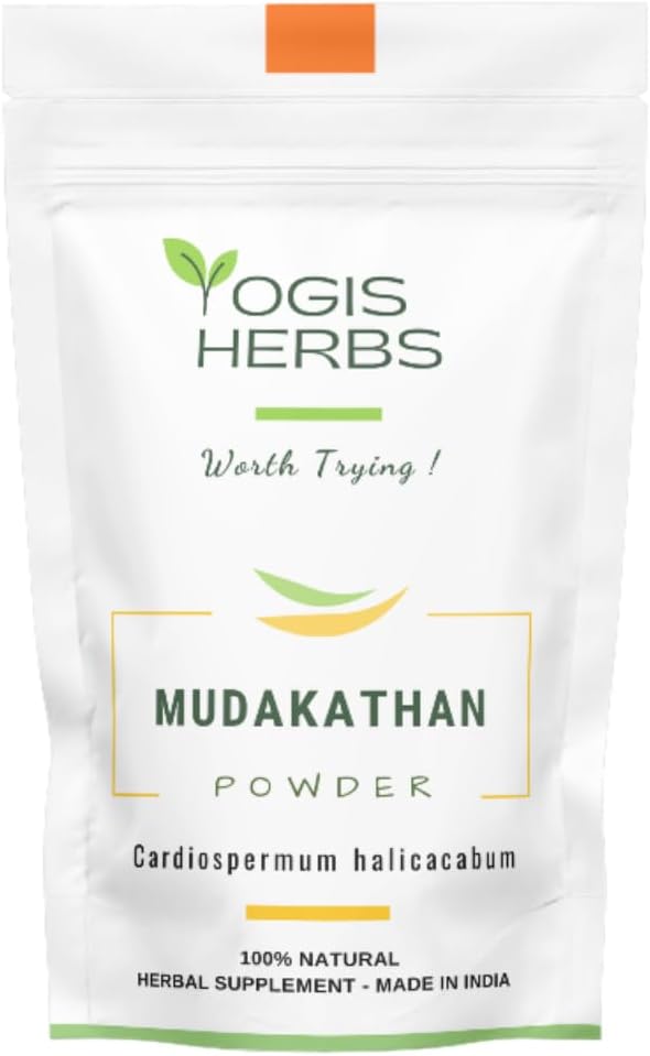YOGIS HERBS Mudakathan Powder (Cardiospermum Halicacabum/Balloon Vine) Traditional Herbal Supplement Powder for Movement, Flexibility & Daily Wellness Support Fresh & Fine Quality