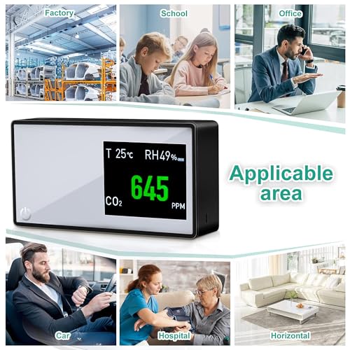 Abiaopure AIR 08 Quality Monitor 3 In 1 Carbon Dioxide Detector Portable, Ndir Sensor, Co2 Monitor Rechargeable, 400-5000 Ppm Temperature(°F) And Humidity Meter thumb #4
