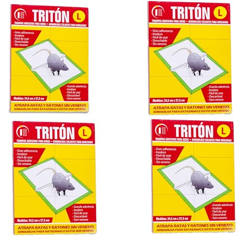 Impex Europa Pack 2 Unidades Triton Trampa Adhesiva para Ratas y Ratones. Listo para Usar. Sin Veneno. Sin Olor.