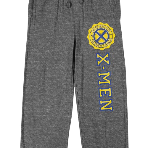 X-Men Classic Xavier Institute For Higher Learning Men's Heather Gray Sleep Pajama Pants2
