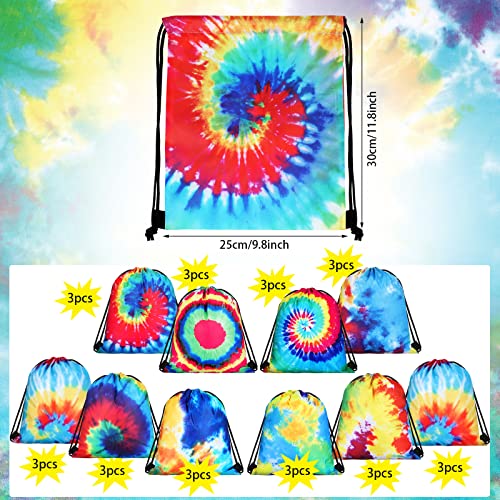 Lothee 30 Pack Drawstring Bags Party Favors For Kids Party Favor Bags Polyester Party Gift Bags Goody Bag Drawstring Backpack For Girls Boys Birthday Supplies Goodie Candy (Tie Dye Style) #TOP2