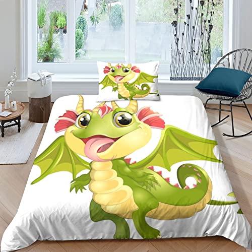 Parure de lit 3D dessin animé pour enfant - Housse de couette en microfibre 135x200cm avec taie