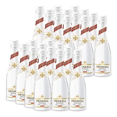 Henkell Blanc de Blancs Sekt (2x12x0,2l) Set, Trocken, Seco, in edler weißer Flasche, elegant prickelnd, komplex und ausgewogen, vegan