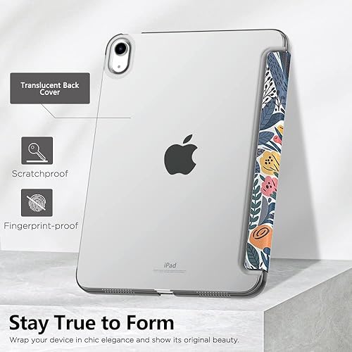 Vista 63 de MoKo Funda para iPad (A16) de 11ª generación de 11 pulgadas 2025, funda para iPad de 10.9 pulgadas 2022, carcasa trasera translúcida de Plateado