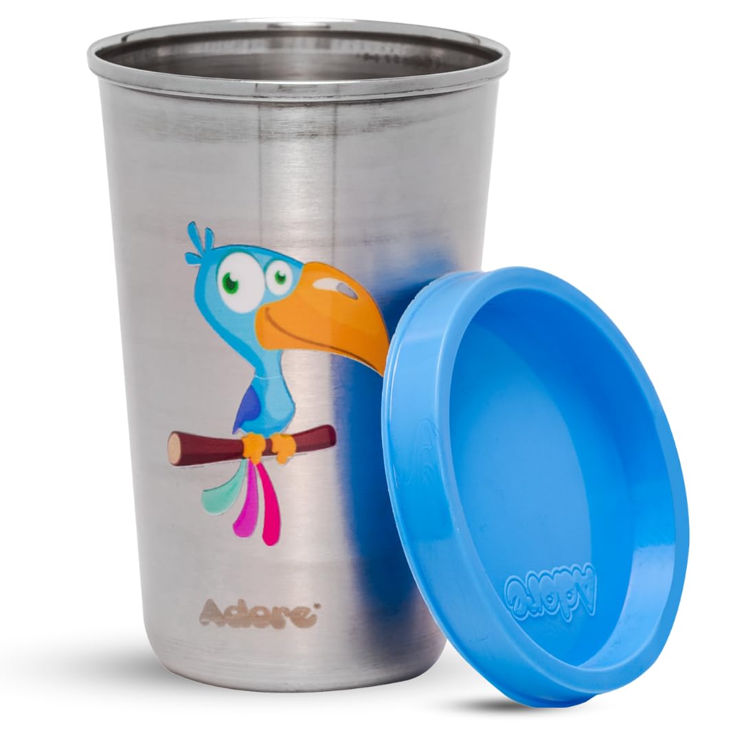 Adore Uno Printed Stainless Steel Tumbler with Lid - Conical Vacuum Cup 300 ml (Grey) (B0D6B7SB7B) Amazon Price History, Amazon Price Tracker