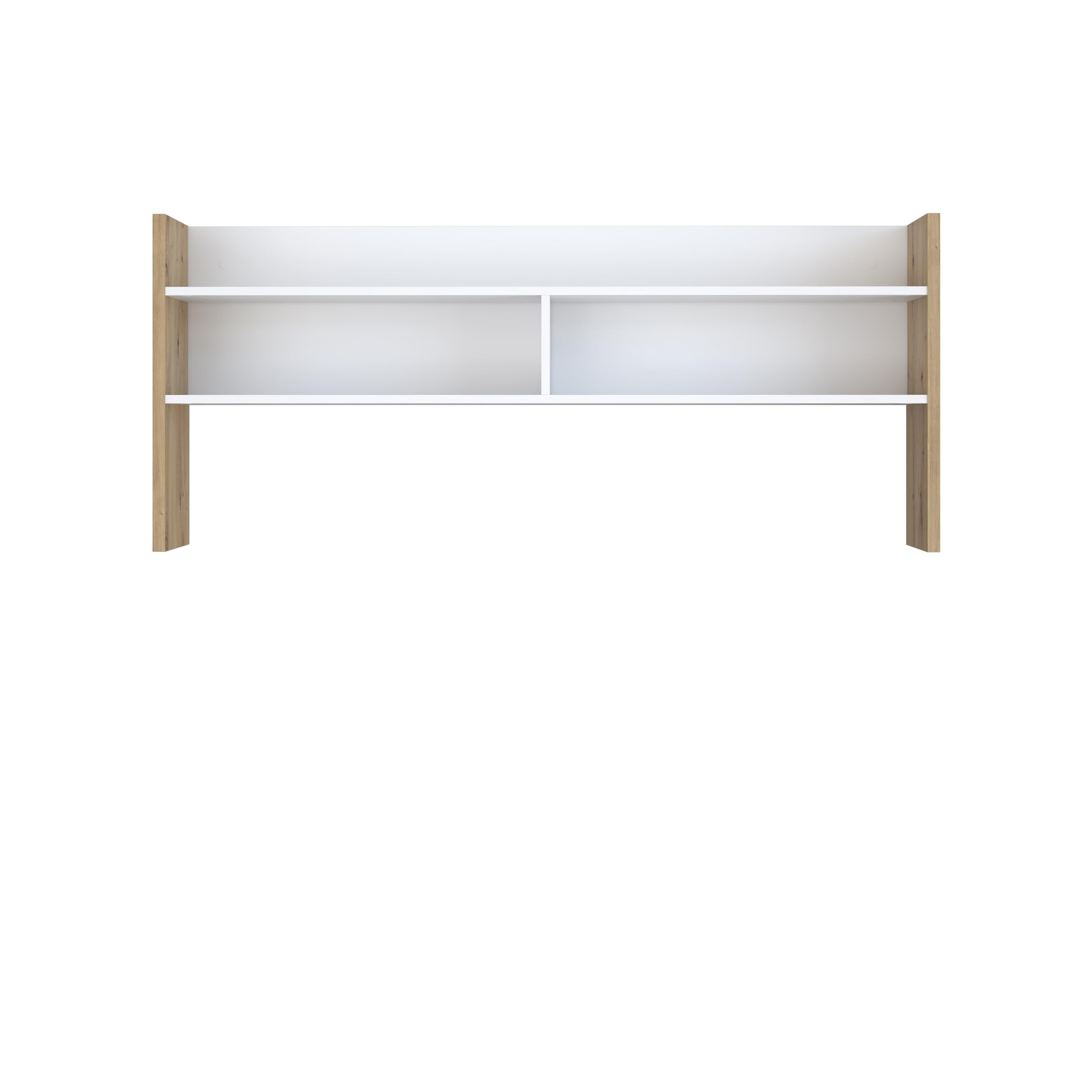 möbelando Schreibtischaufsatz >Modultrick< in Artisan Eiche/Weiß - 139,6x60x25,8 (BxHxT)