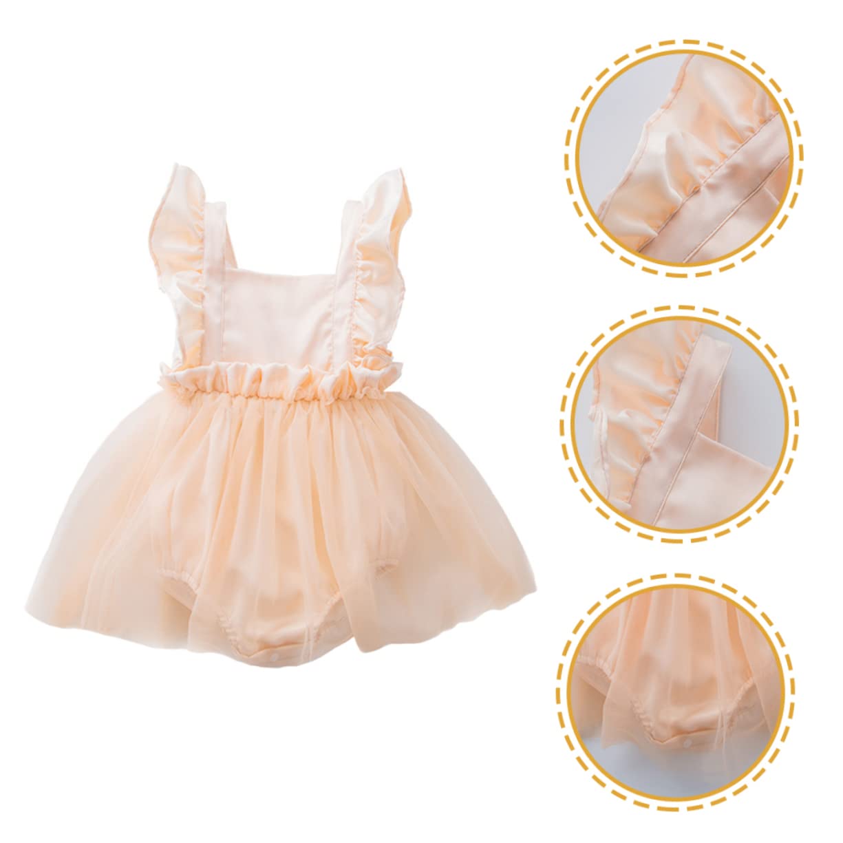 TOYANDONA 2 Uds Vestido Mameluco De Manga Voladora Trajes De Niñas Vestidos De Niñas Traje De Niña Ropa De Infantiles s De Niña De Tirantes De Niños Versión