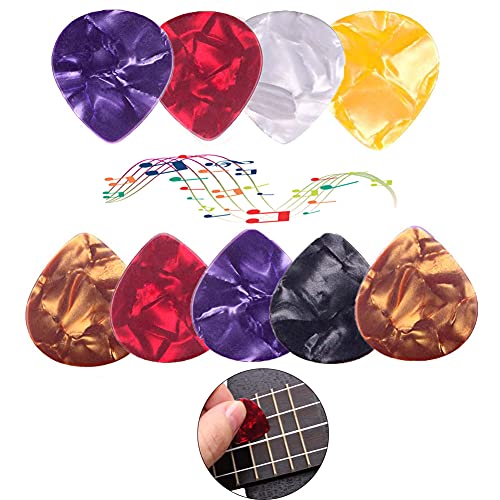 Lot de 100 médiators en celluloïd de couleurs assorties pour guitare acoustique, classique, électrique, basse – 0,75 mm - Les Beatles, Paul McCartney, John Lennon, RIngo Starr, George Harrison Lot de 100 médiators en celluloïd de couleurs assorties pour guitare acoustique, classique, électrique, basse - 0,75 mm – Image 3