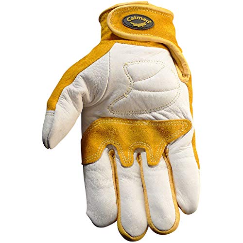 Caiman Luxury Pro Series White Tail Deerskin Gloves, X-Lg/Yellow #TOP2
