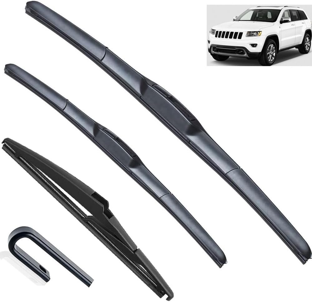 MadongJ Windshield Windscreen Wiper Blades for Jeep Grand Cherokee WK2 2013-2020, Replacement Blades All-Weather Performance Streak-Free Windshield Wipers