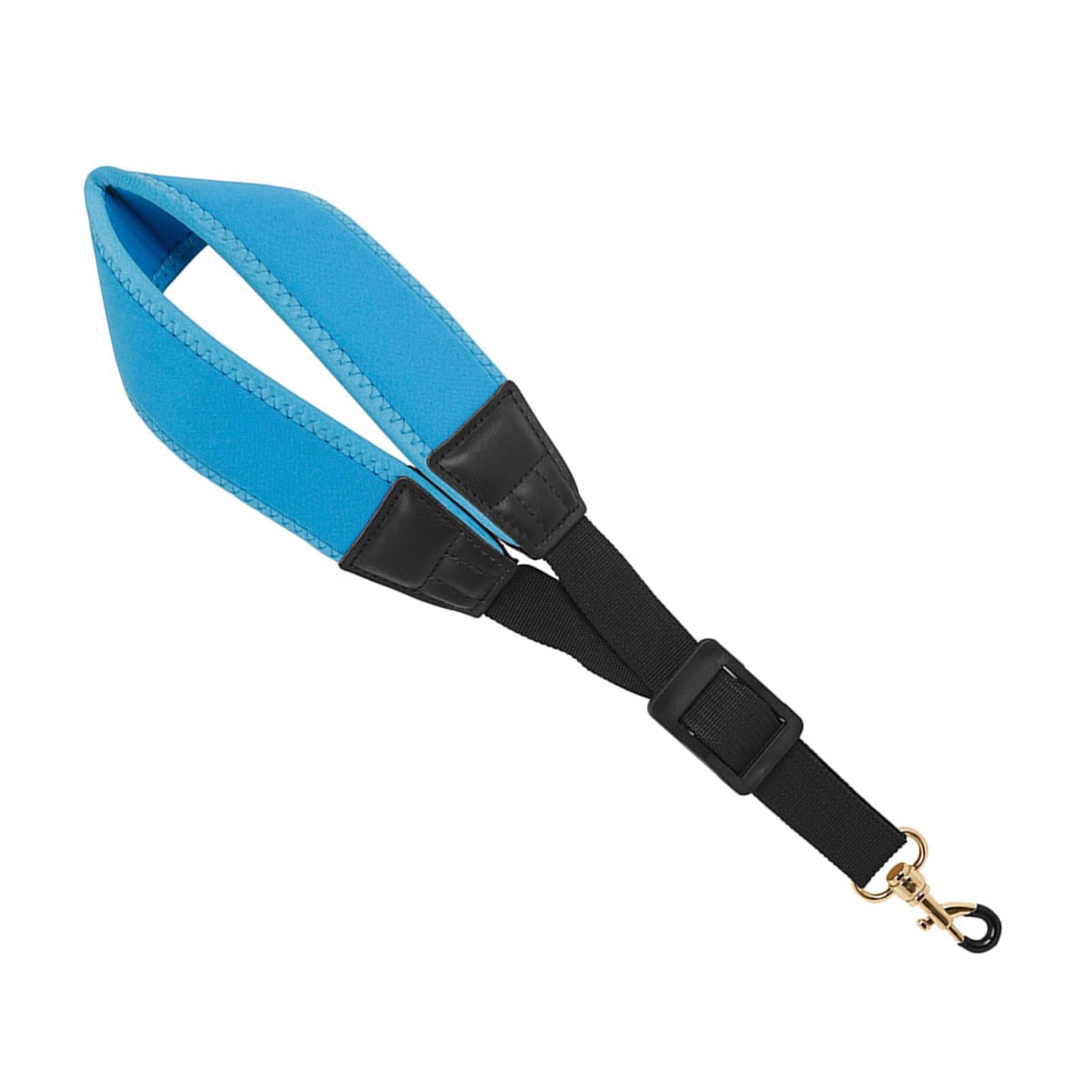 Saxophonhalsriemen, Verstellbarer Saxophonhalsgurt Nylon Sachsen mit Metallhaken Klarinette Nackengurt Sax (BLUE)
