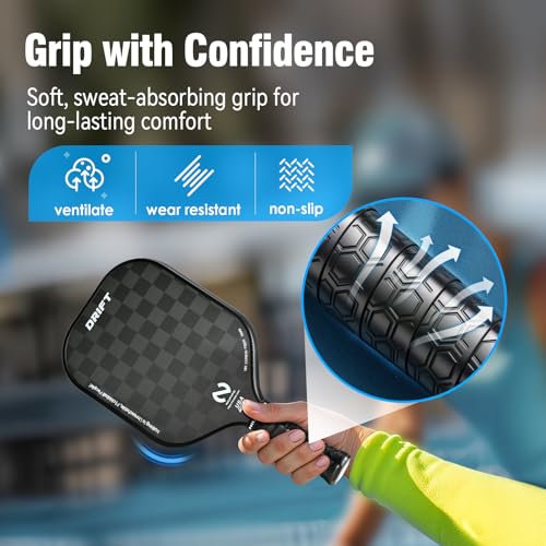 niupipo Carbon Fiber Pickleball Paddle, 18K Carbon Fiber Bundle 0°/90° Weave for Enhanced Bounce Control, USAPA Approved Professional Pickleball Racket, Vibration Absorption, Soft Sweat-Resistant Grip