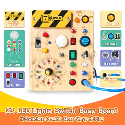 Image of Grarain Busy Board for Toddlers - Montessori Educational Toy for 1-3 Year Old Boys & Girls | Travel-Friendly Sensory Learning Activity | Ideal for Kids with Autism(Clocks Busy Board)