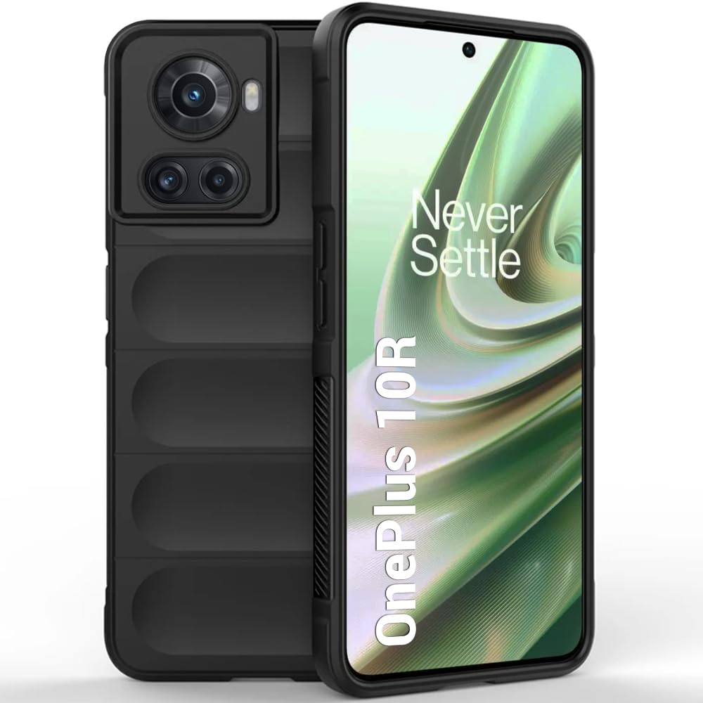TheGiftKart Liquid Silicon Back Cover Case for OnePlus 10R 5G / 10R Prime 5G | Shockproof Military Grade Protection | Micro-Fibre Cloth On Inner Side | Built-in Anti-Slip Grip Back Cover (TPU, Black) (B0CQQLM6XL) Amazon Price History, Amazon Price Tracker