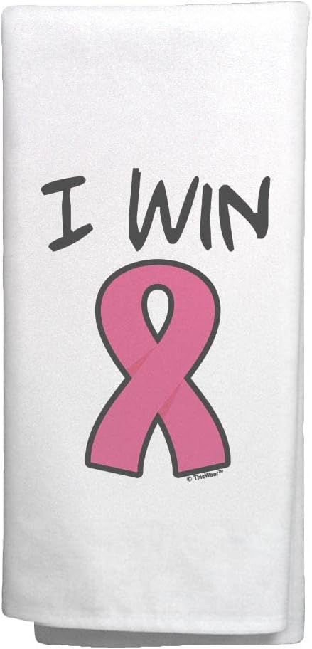 Breast Cancer Gifts for Women Beat Cancer No One Fights Alone 2 Pack Decorative Kitchen Tea Towels White