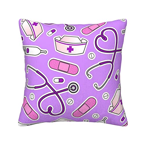 Housse de coussin infirmière violette 45x45 cm TOMPPY