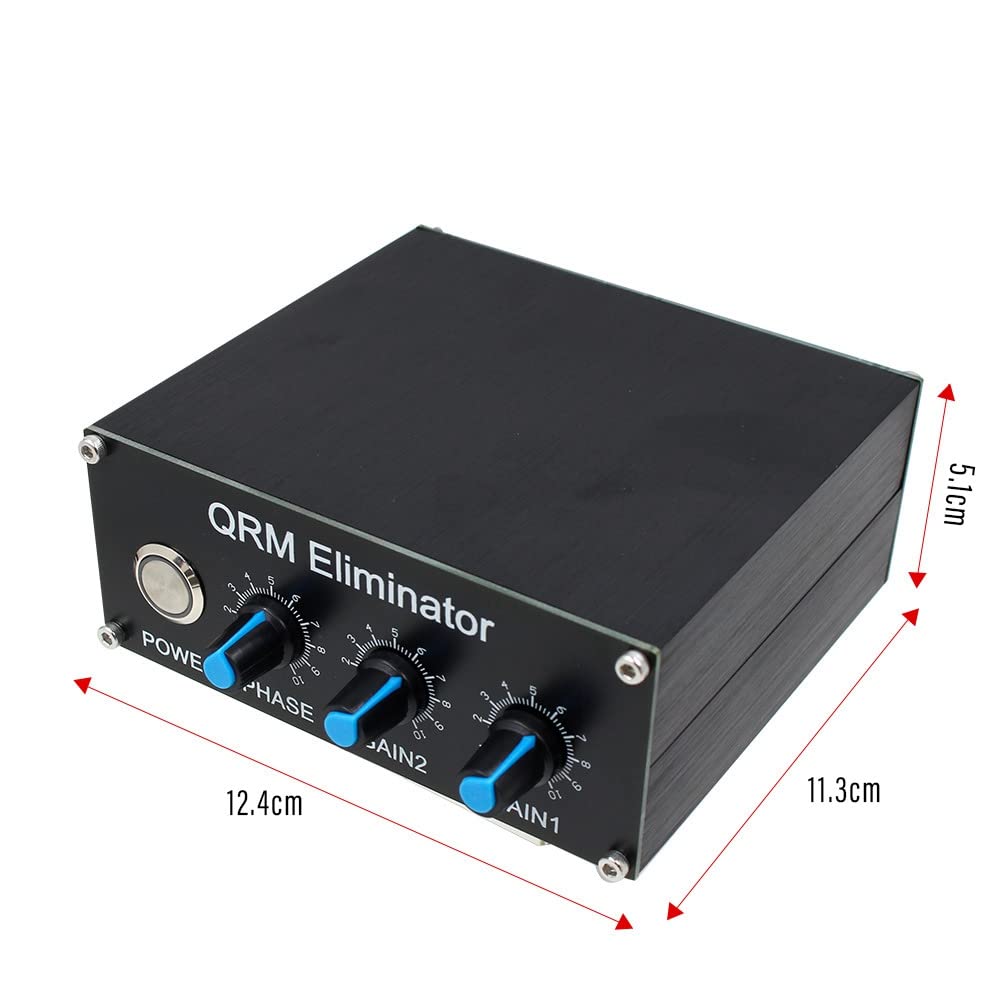 QRM Eliminator X-Phase HF Bands 1MHz a 30MHz QRM Signal Canceller Lega di Alluminio Eliminatore di Segnale con Quadrante e Manopola