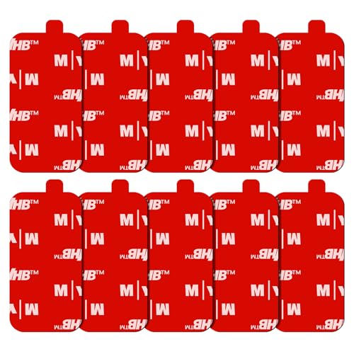 FIXCHORD Doppelseitiges Klebepads Extra Stark 10St Doppelseitiges Klebeband Klebepads Doppelseitig Montageband Wasser & Temperaturbeständig für Autos Häusern und Büros Action-Kameras 50 * 25mm