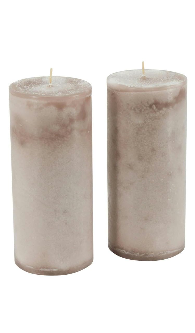 Candele per l'Avvento/candele a colonna/candele (Safe Candle) – Grande scelta – Corona dell'Avvento/ghirlanda di Natale/candele di Natale., grigio, XL & Breit: Höhe 18cm / Ø 8cm - 2 Stück