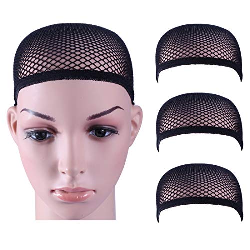 3 Pack Dreamlover Close End Fishnet Wig Caps, Thicker and Strong Nylon Thread