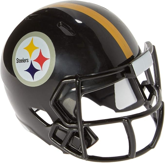 Pittsburgh Steelers Current Riddell Speed Pocket Pro Mini 2 Football Helmet - New in Riddell Clamshell