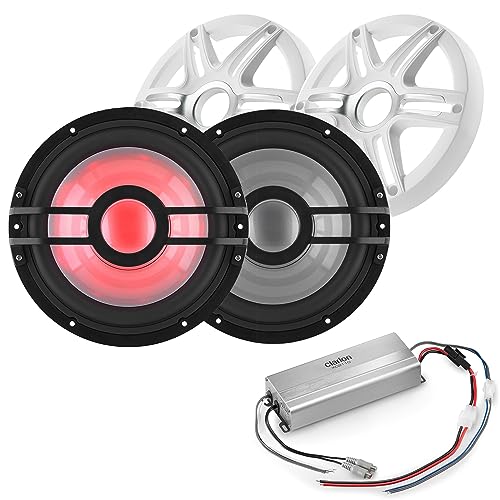 Clarion Marine Bass Bundle - (2) CMSP-101RGB-4 10