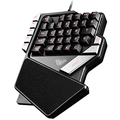 CMM Mechanische Gaming Keyboard, LED-Hintergrundbeleuchtung, 35 Tasten Ergonomische Handgelenkstütze, USB-Kabel, kompatibel mit Desktop-Computer, Notebooks Cover