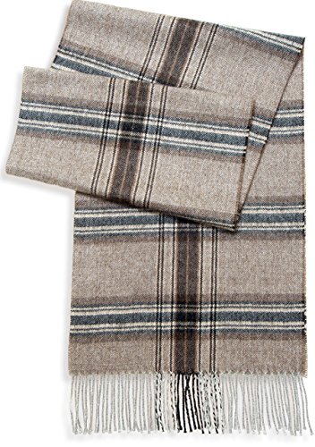 Tartan Plaid Flannel Scarf - 100% Baby Alpaca Wool - Unisex - Dye Free, All Natural, a stylish accessory or gift for any Man or Woman (Balmoral)