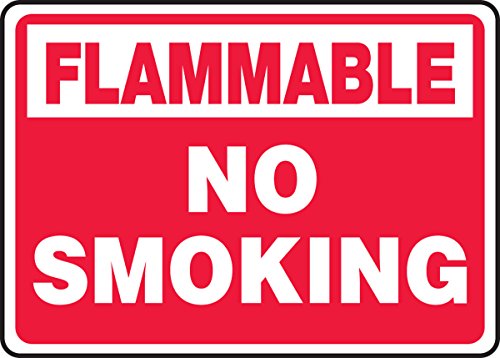 Plaque No Smoking Aluma-Lite 10x14 - Panneau signalétique de sécurité