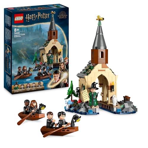LEGO Harry Potter Bootshaus von Schloss Hogwarts Spielzeug-Modell für Kinder, beinhaltet 2 baubare Boote und 5 Mini-Figuren, Geschenk für Mädchen, Jungs und alle Fans ab 8 Jahren 76426
