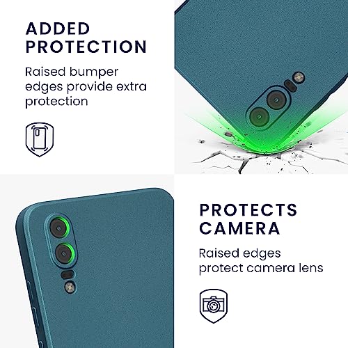 kwmobile Case for Huawei P20 Case - Soft TPU Back Phone Cover - with Metallic Look - Metallic Caribbean Blue - Image 3