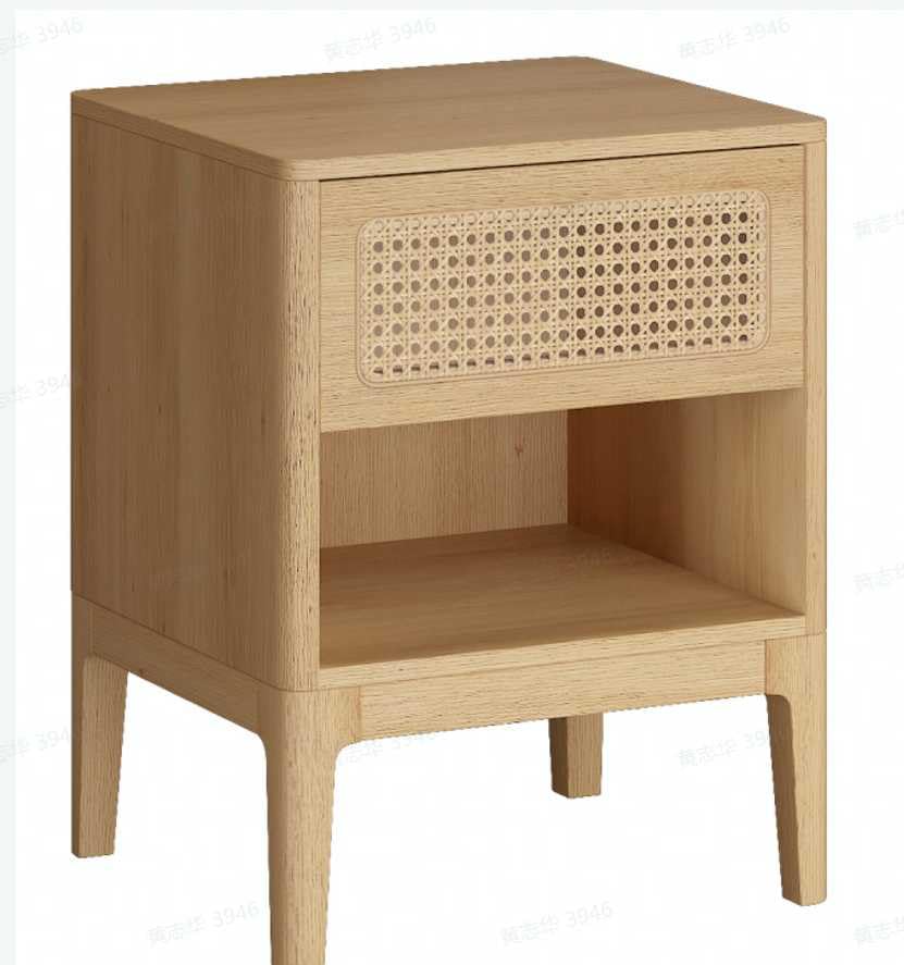 VASAGLE Mesita de noche bohemia con cajón, mesa auxiliar moderna, para dormitorio, salón, color natural LET616T57